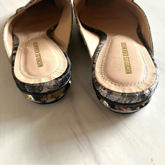 Nicholas‎ Kirkwood Beya Mule Pointy Toe in charcoal metallic 7 - Picture 5 of 8